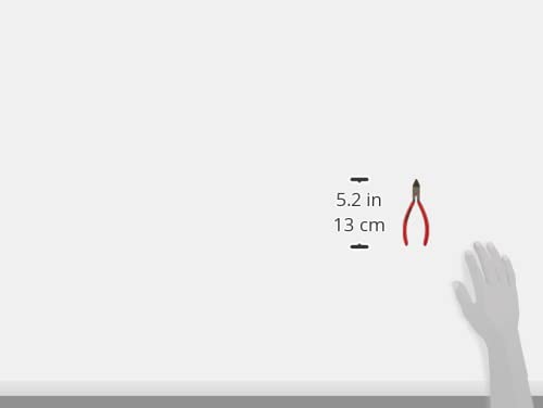 KNIPEX Tools - Electronics Diagonal Cutters (7681125), Red