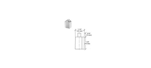 C.R. LAURENCE 0P27NHA CRL Aluminum Offset Reversible Pivot Set Flush with Frame Face