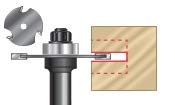 Amana Tool 53400-1 Slotting Cutter Assembly 3 Wing x 1-7/8 D x 1/16 CH x 1/2 Inch SHK Router Bit