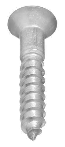 #10 x 1-1/2" Flat Head Wood Screws, Phillips Drive, Type 316 Marine Grade Stainless Steel, Partial Thread, Bright Finish, Quantity 50 By Fastenere #10 x 1-1/2" (50 Pack)