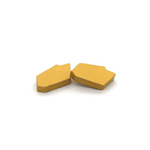 GTN-3 (SP300) CNC Grooving Carbide Inserts Steel Fit for SPB326 Lathe Grooving Cutting Tools, CVD Yellow Coating, 10pcs I-SP300-Y