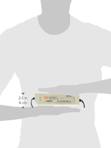 Mean Well LPV-100-12 100W Single Output Switching Power Supply with 8.5 Amp Rated Current and 12V DC Voltage