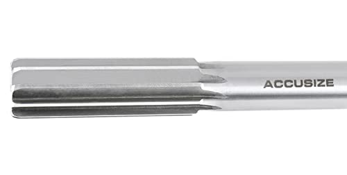 Accusize Industrial Tools 7/8'' H.S.S. Straight Shank Straight Flute Chucking Reamer, Flute Length 2-5/8'', Oal 10'', Right Hand, 8 Flute, 5015-0245 7/8 in.