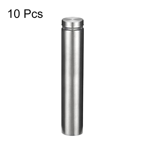 uxcell 3/4 Dia x 4"(19x100mm) Standoff Screws Wall Mount Sign Holders Acrylic Glass Nails 10pcs 19mmx100mm