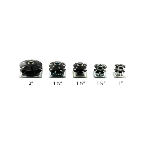 Outwater 2" Square Tube Caster Insert, 3/8-16 Thread, 20-Pack 20 Pack
