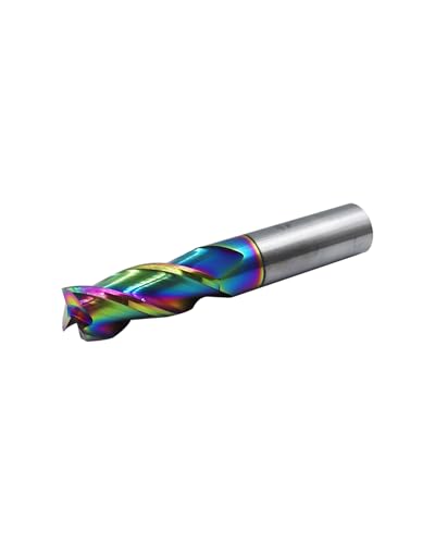 1/2" Carbide Square End Mills, DLC Rainbow Coating, 3 Flute 1/2 in