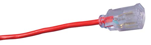 Southwire 25ft SJTW 14/3 Outdoor Ext Cord W/ Lighted End (Red) 25 ft