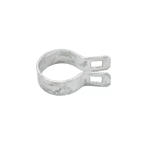 Galvanized Steel Chain Link Brace Band, Durable Steel Chain Link Fence Hardware, Rust-Resistant, Easy Install, Includes Required Bolt (20, 2-3/8") 2-3/8 Inch 20