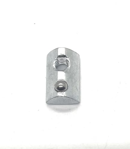Generic Roll-in | T-Nut w/Spring Ball | Self-Aligning | 1/4-20 Tap | 15 Series Aluminum Extrusion (48 PCS) Compatible 13037, Silver, 1436-48