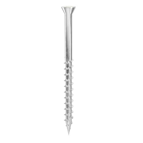 Grip-Rite PrimeGuard Max Deck Screws for Outdoor Projects - Hand Drive Trim Head Wood Screws - T17 Star Drive - 305 Stainless Steel - 7 x 2-1/4" - 1 Lb - MAXS214THW3051
