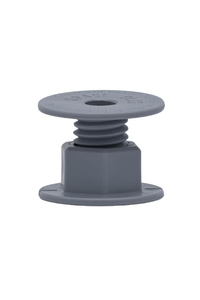 Space-Plug Adjustable Spacer Fixings (Mini Size for 15-35mm Gaps), 25 Pack of Grey Spacers, Professional & DIY use for Kitchen, Bedroom, Bathroom & Furniture installations