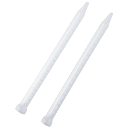 10 Pieces Epoxy Mixing Nozzle Tip Static Mixer Nozzle Tubes 18-Element Adhesive Cartridges Spiral Tip