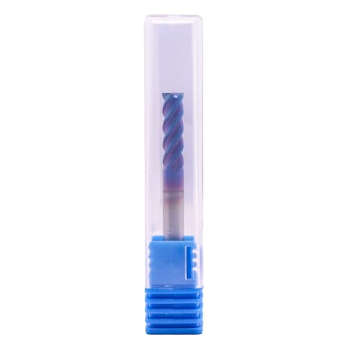 4 Flute Tungsten Carbide Square End Mill(5Pcs, 3/16"), TiAlsiN Nano Coated 3/16 in 5