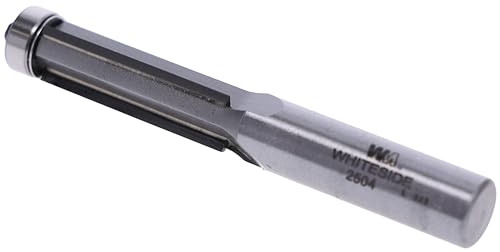 Whiteside 2504 Three Flute Flush Trim Router Bit: 1/2 Inch Cutting Diameter, 1-1/2 Inch Cutting Length, 1/2 Inch Shank, 3-5/8 Inch Overall Length, B3 Bearing