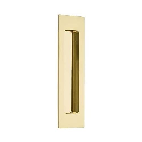 Emtek, Modern Rectangular, Flush Pull, 1-3/4" x 4", Satin Brass