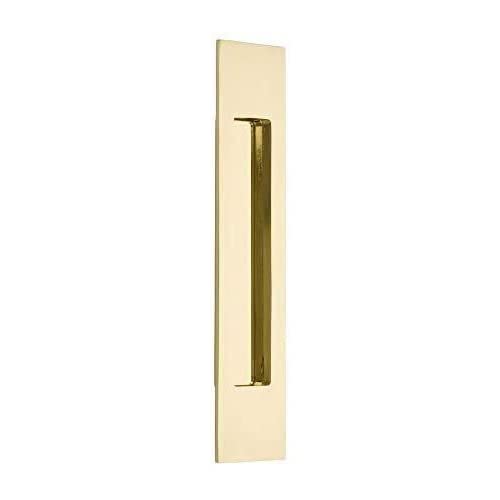 Emtek, Modern Rectangular, Flush Pull, 1-3/4" x 4", Satin Brass
