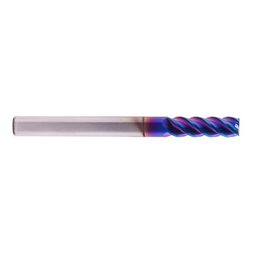 4 Flute Tungsten Carbide Square End Mill(5Pcs, 3/16"), TiAlsiN Nano Coated 3/16 in 5