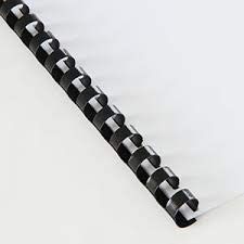 1InTheOffice Binding Combs, Comb Binding Spines, Plastic Binding Combs, 3/8 Inch, 55 Sheet Capacity, Black, 25 Pack