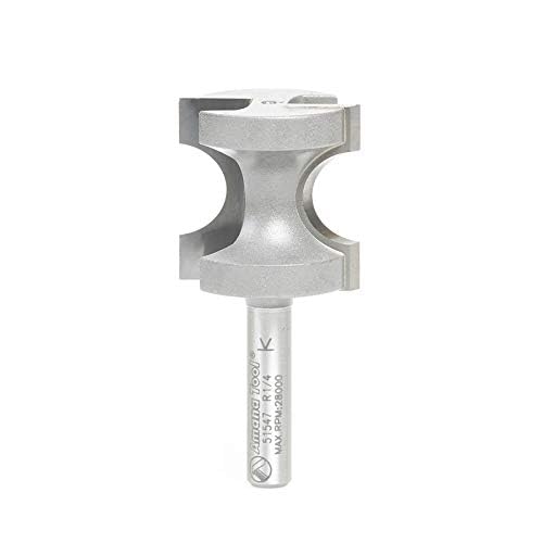 Amana Tool - 51547 Carbide Tipped Bullnose 1/4 Radius x 1 Dia x 1 4" Shank 1 Dia x 1 4" SHK