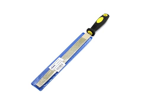 TMAX 10" Grit 60 Coarse Diamond Coated Flat File for Grinding on Glass Rock #60