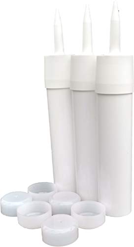Reusable Empty Caulk Tube - REFILLABLE CAULKING Cartridge 10 oz. - 3 Pack 10 Ounce