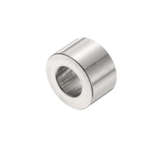 uxcell 12pcs Stainless Steel Spacer 10.5mm Bore x 20mm OD x 12mm Length Screw Bushing Plain Finish Round Metal Spacer for M10 Screws Bolts and Rods Silver Tone