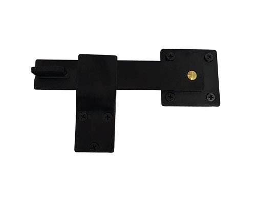 QCAA Heavy Duty Bar Door Farm Gate Latch, 5.5", Stainless Steel, Matte Black, 2 Pack