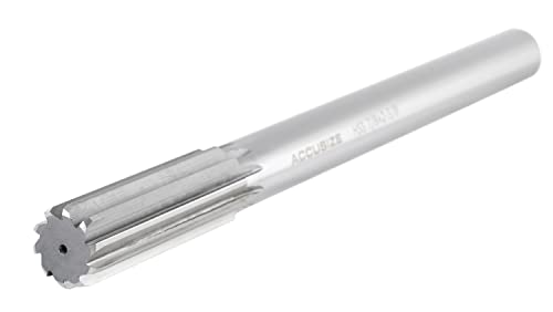 Accusize Industrial Tools 7/8'' H.S.S. Straight Shank Straight Flute Chucking Reamer, Flute Length 2-5/8'', Oal 10'', Right Hand, 8 Flute, 5015-0245 7/8 in.