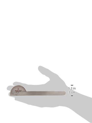 Baseline 12-1042 Stainless Steel 180 Degree Goniometer, 6" Length