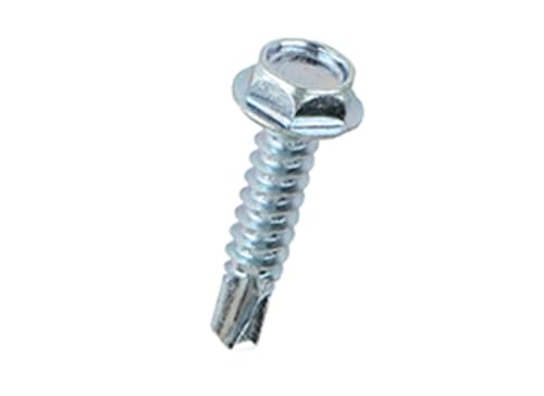 Teks 21312 Screw, 8 Thread, 3/4 in L, Coarse Thread, Hex Drive, Self-Drilling, Self-Tapping Point, Steel, Zinc, 180 PK - pack of 180