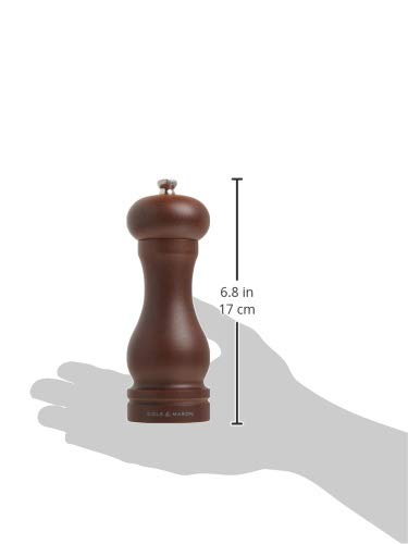 COLE & MASON Capstan Wood Salt Grinder - Wooden Mill Includes Precision Mechanism, 6.5 inch