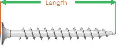 #14 x 6 Square Bugle Head Deck Screws, 316 Stainless, 10 Pack #14 Length: 6"
