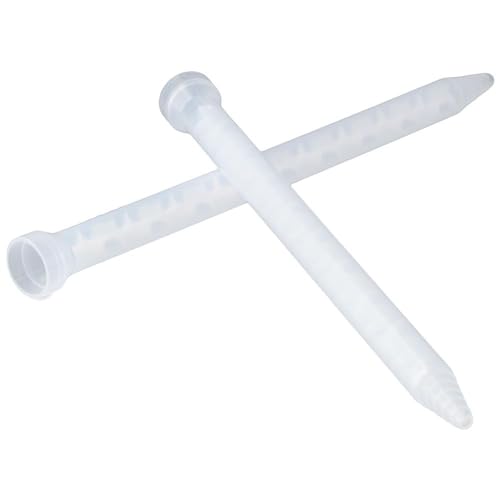 10 Pieces Epoxy Mixing Nozzle Tip Static Mixer Nozzle Tubes 18-Element Adhesive Cartridges Spiral Tip