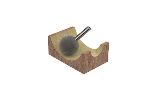 Kutzall Extreme Sphere Rotary Burr 1⁄4" Shaft, Very Coarse - Wood Carving Bit for Bosch, DeWalt, Milwaukee Tools. Abrasive Tungsten Carbide, 1" (25.4mm) Head Diameter, SX-1C Extreme - Very Coarse Head Diameter: 1", Head Length: 1"
