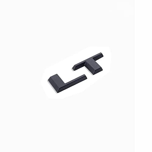 2019-2025 2pack OEM Nameplate with LT Emblem 3D Letters Badge Replacement for Silverado 1500 2500HD 3500HD 86539786 (Glossy Black) 1 With LT Black