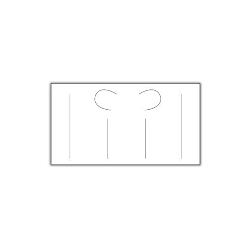 White Pricing Labels, 1 Line,for Monarch 1131 Price Gun – 1 Sleeve, 20,000 Labels with Security Slits and Free Ink Roller White
