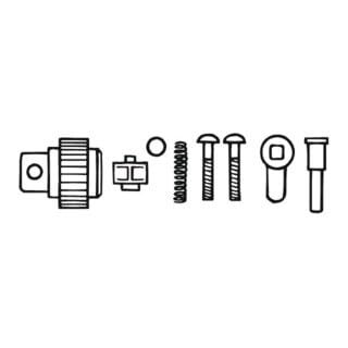 Stahlwille 19020000 Spare Parts Set for Ratchet No. 435, 8 Piece Set, Includes Pinion, Pawl, Lever with Pin, Ball, Compression Springs and Screws, High-Quality Replacement Parts, Made in Germany