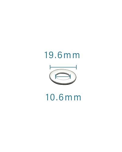 IMScrews M10 304 Stainless Steel Flat Washers for Bolts and Screws - Pack of 100 - Durable Hardware Essentials
