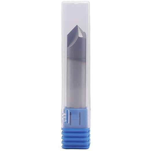 1/2" 2 Flute 90° Solid Carbide Chamfer End Mill, Double End, AlTiN Coated | 90° Chamfer Angle Chamfer Mill, 1/2" Cutting Diameter, 1/2" Shank Diameter, 3" Overall Length 2 flute 1/2"