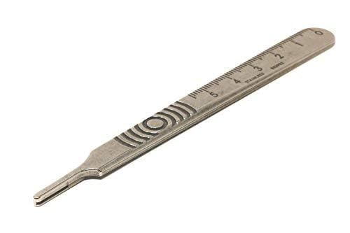 Swann Morton Scalpel Handle No. 3 - Stainless Steel, Fits Blades 10, 10A, 10R, 11, 12, 14, 15, & 15A, Esthetician Tools to Dermaplane, Surgical Knife Handle, Medical Grade Precision Instrument | For Blades 10, 10a, 11, 12, 15, 15a