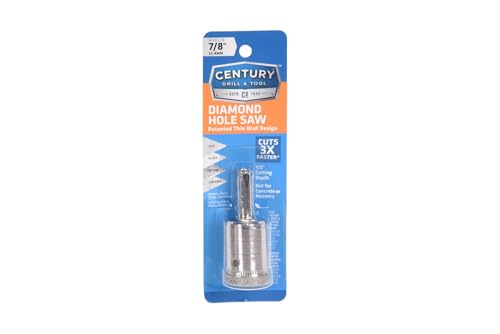 Century Drill & Tool 05578 Diamond Hole Saw, 7/8" 7/8"