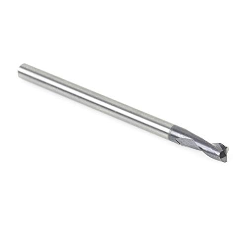 Amana Tool - 51461 CNC Solid Carbide Spiral for Steel & Stainless Steel with AlTiN Coating 1/8 D x 1/4 CH x 1/8 SHK