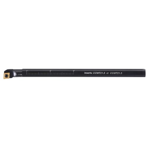 Accusize Industrial Tools 3/8'' x 6'' Overall Length, Rh Sclcr Indexable Boring Bar with Ccmt21.5 Carbide Inserts, P252-S401 3/8" with CCMT21.5 insert