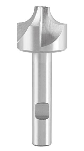 Accusize Industrial Tools 3/8'', H.S.S. Corner Rounding End Mills, 1/2'' Shank Dia, 1-1/4'' Cutter Dia, 3-1/2'' Overall Length, 1011-3878 3/8" x 1/2"(R x Shank Dia.)