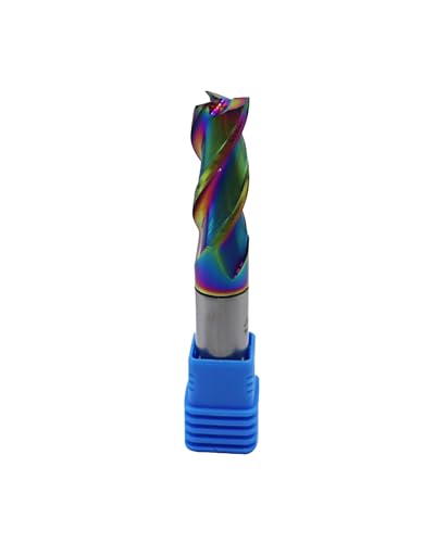 1/2" Carbide Square End Mills, DLC Rainbow Coating, 3 Flute 1/2 in