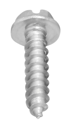 #10 x 3/4" Hex Washer Head Sheet Metal Screws, External Hex Drive, Stainless Steel 18-8, Full Thread, Bright Finish, Self-Tapping, Type A, Quantity 100 By Fastenere #10 x 3/4" (100 Pack)