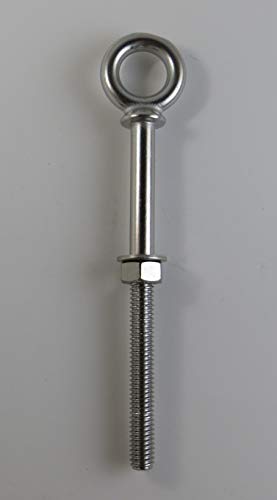 US STAINLESS 2 Pieces Stainless Steel 316 Eye Bolt 1/2" x 6" UNC Short Thread with Shoulder Marine Grade Bolt Pitch of 13