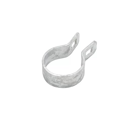Galvanized Steel Chain Link Brace Band, Durable Steel Chain Link Fence Hardware, Rust-Resistant, Easy Install, Includes Required Bolt (20, 2-3/8") 2-3/8 Inch 20