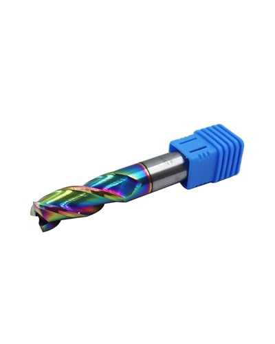 1/2" Carbide Square End Mills, DLC Rainbow Coating, 3 Flute 1/2 in