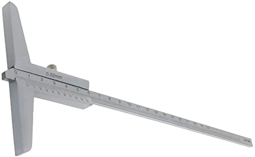 Utoolmart Depth Gauge Vernier Caliper 150mm X 0.02mm, Precision Carbon Steel Measuring Tool 1Pcs